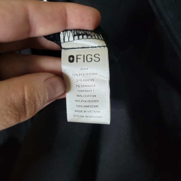 FIGS Technical Collection Bellerey Black Scrub Jacket - Picture 7 of 7